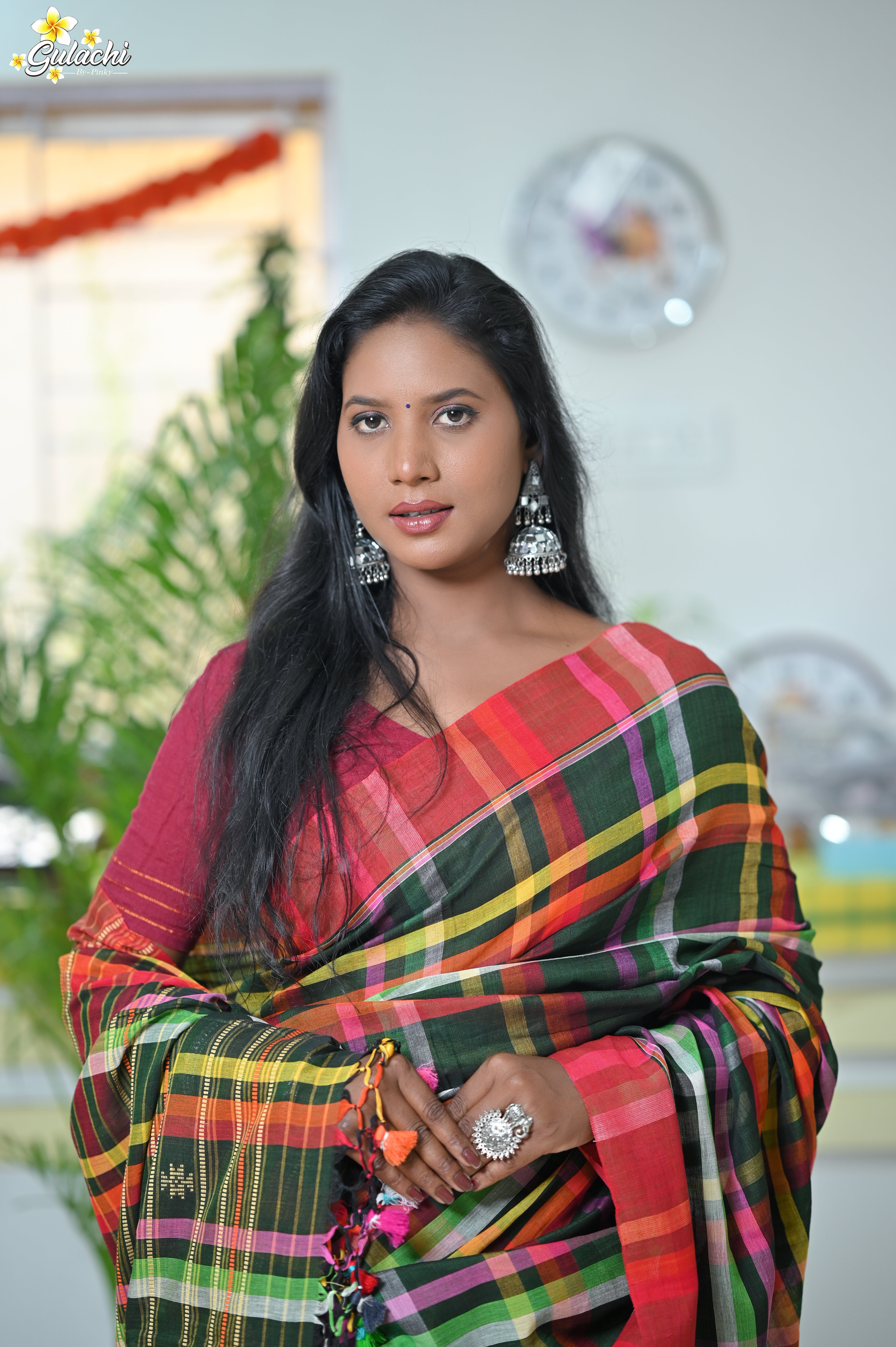 Mercerised Tribal Fusion Saree