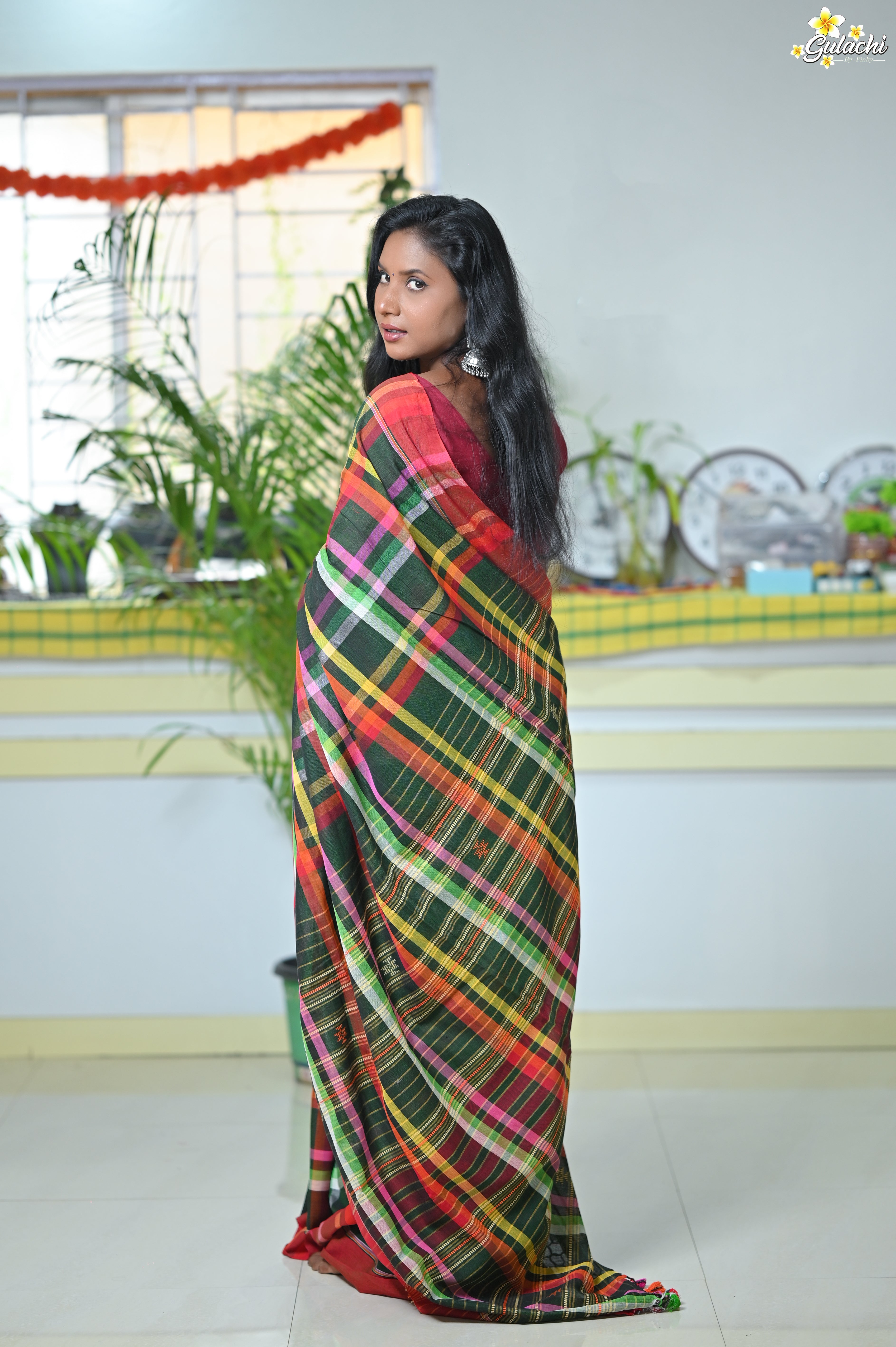 Mercerised Tribal Fusion Saree