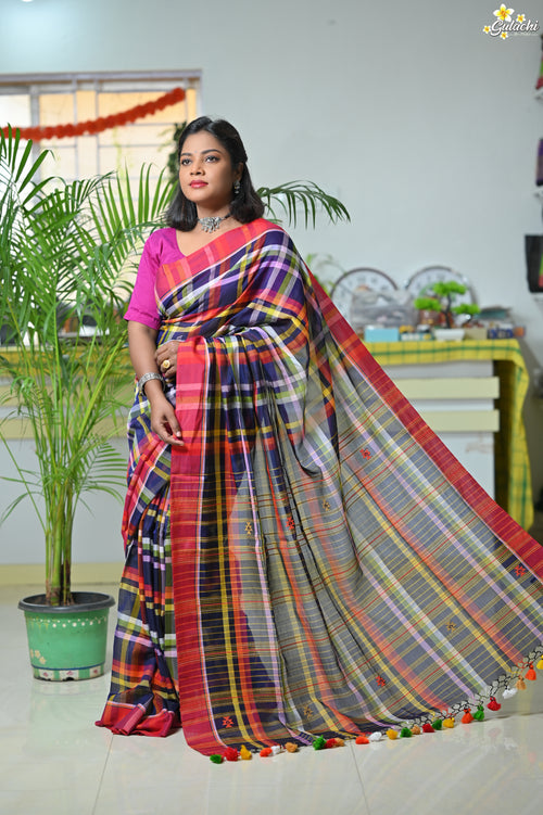 Mercerised Tribal Fusion Saree