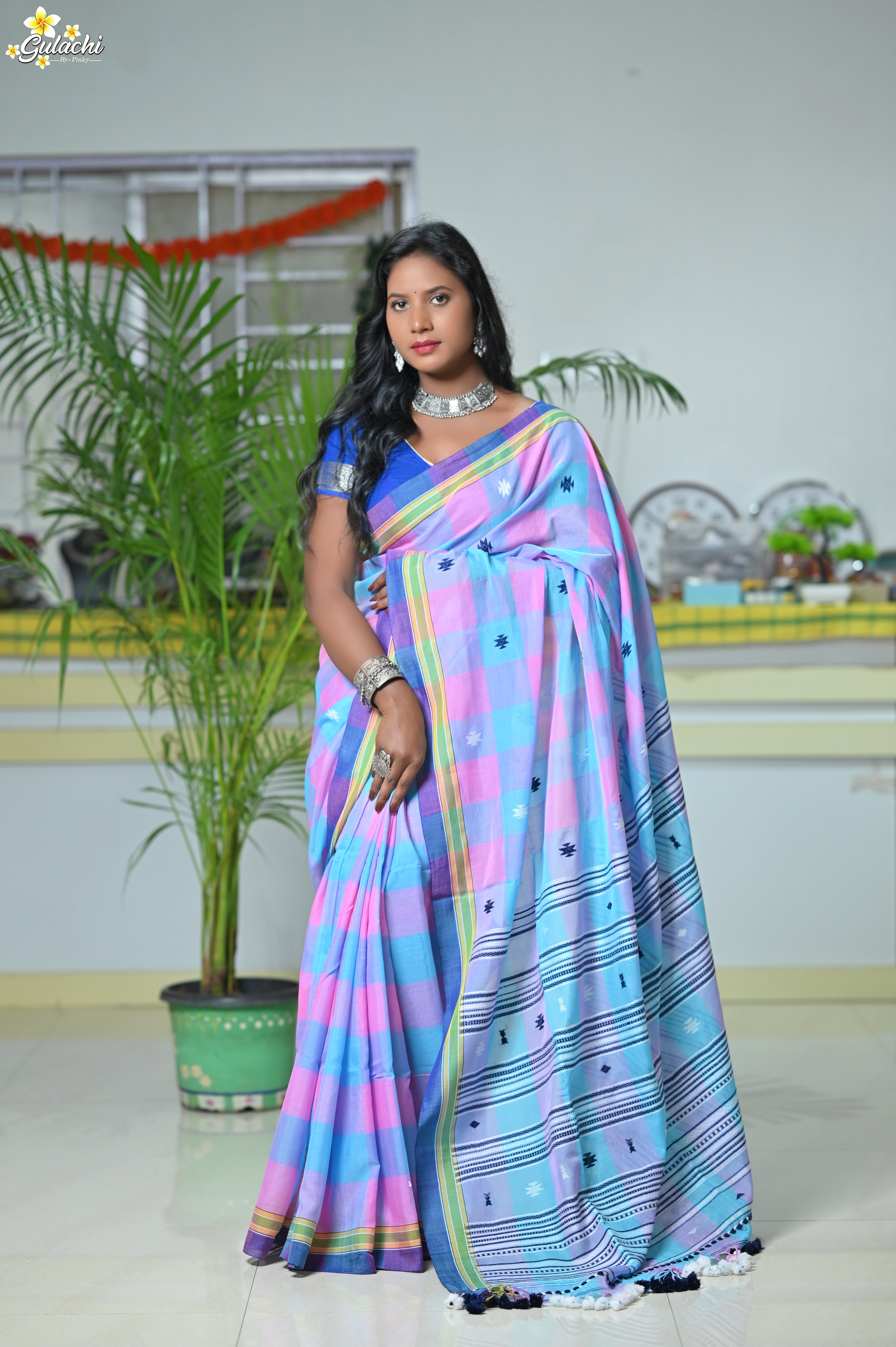 Mercerised Cotton Premium Jhal Saree