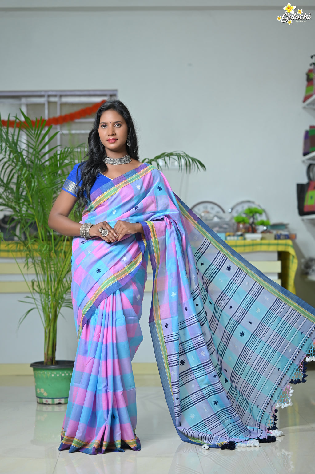 Mercerised Cotton Premium Jhal Saree