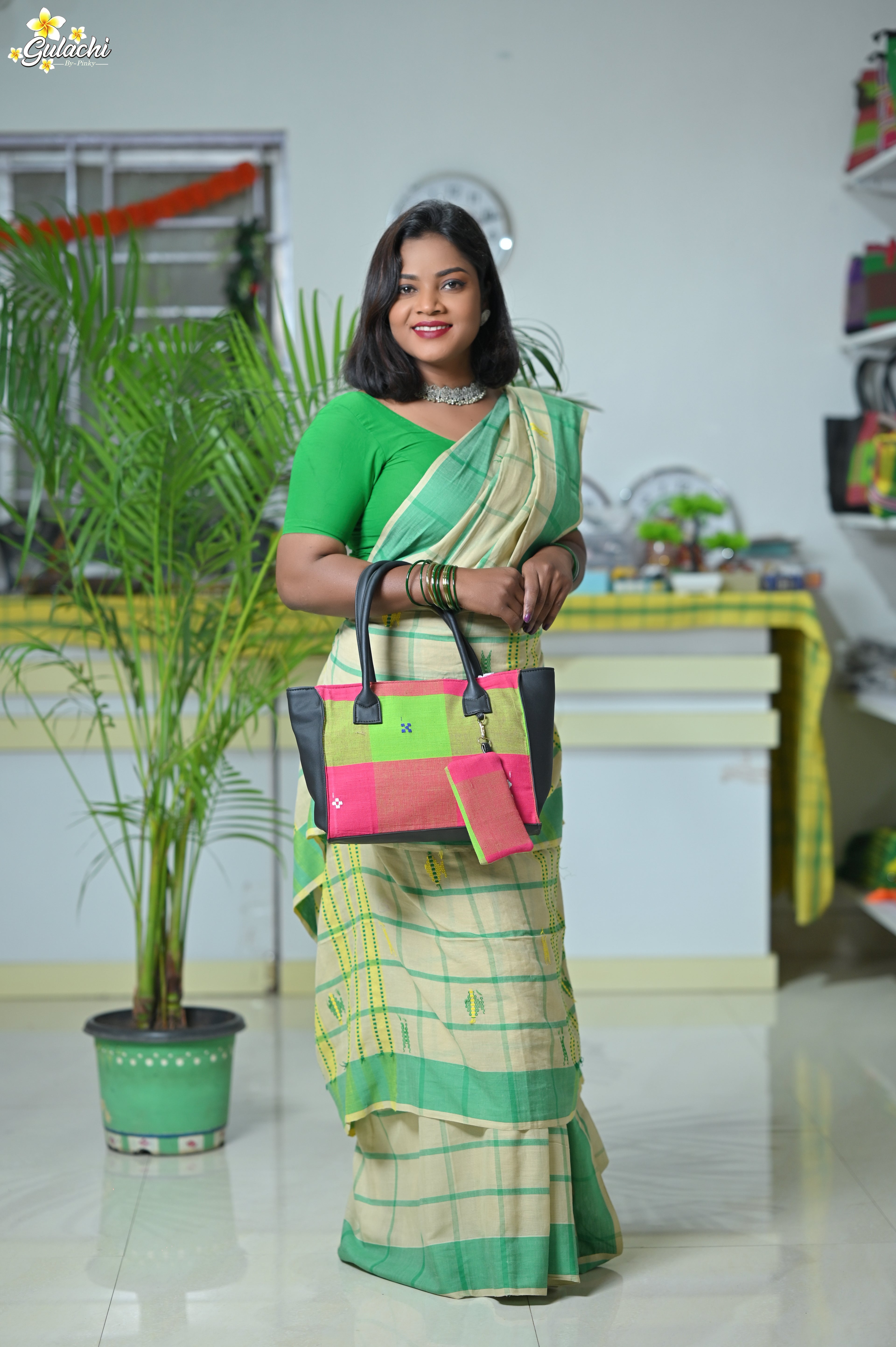 Handloom Cotton Jhal Saree