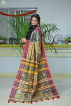 Tissue Cotton Jhal Saree