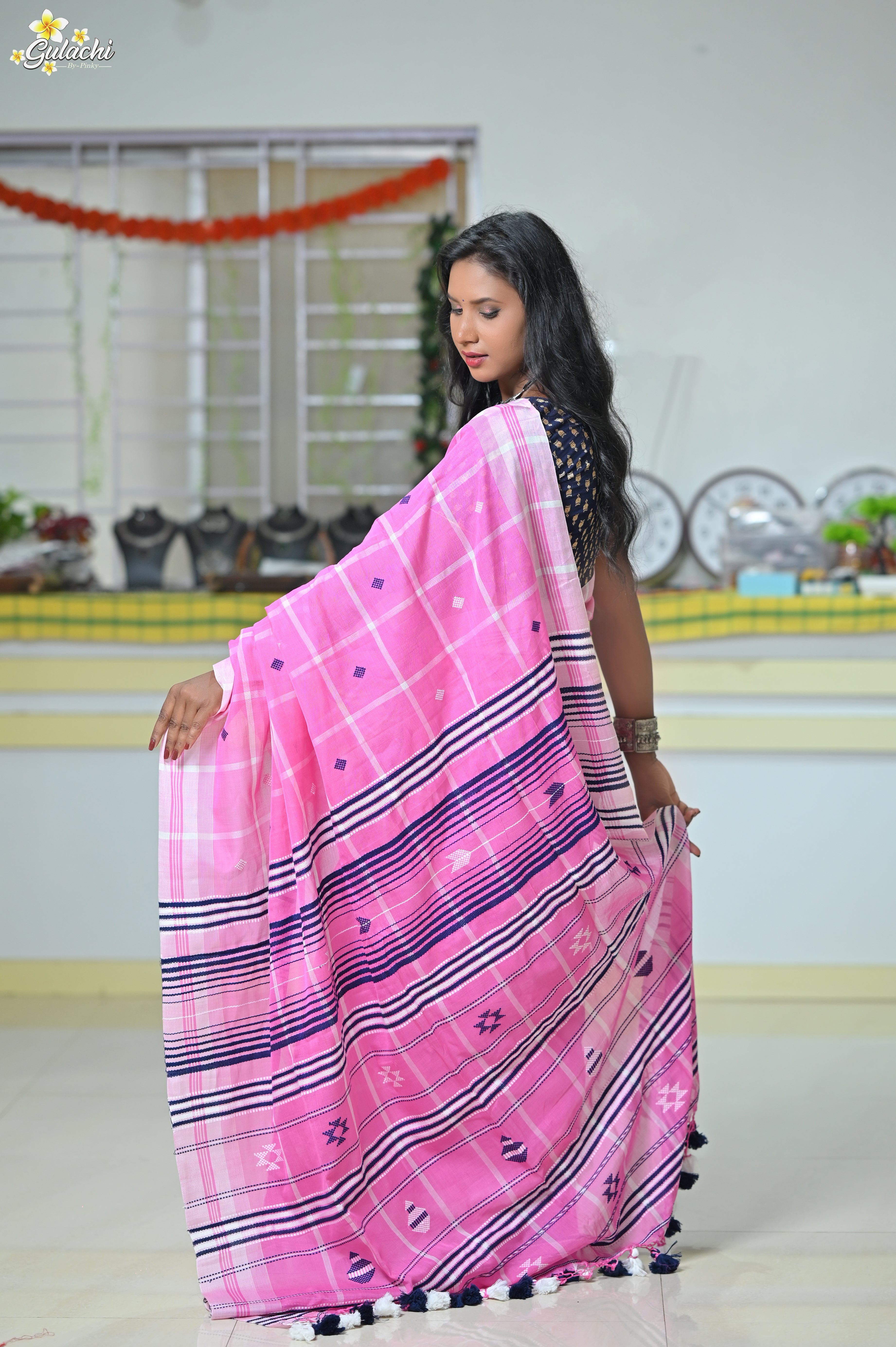 Mercerised Cotton Jhal Saree