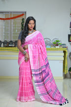 Mercerised Cotton Jhal Saree