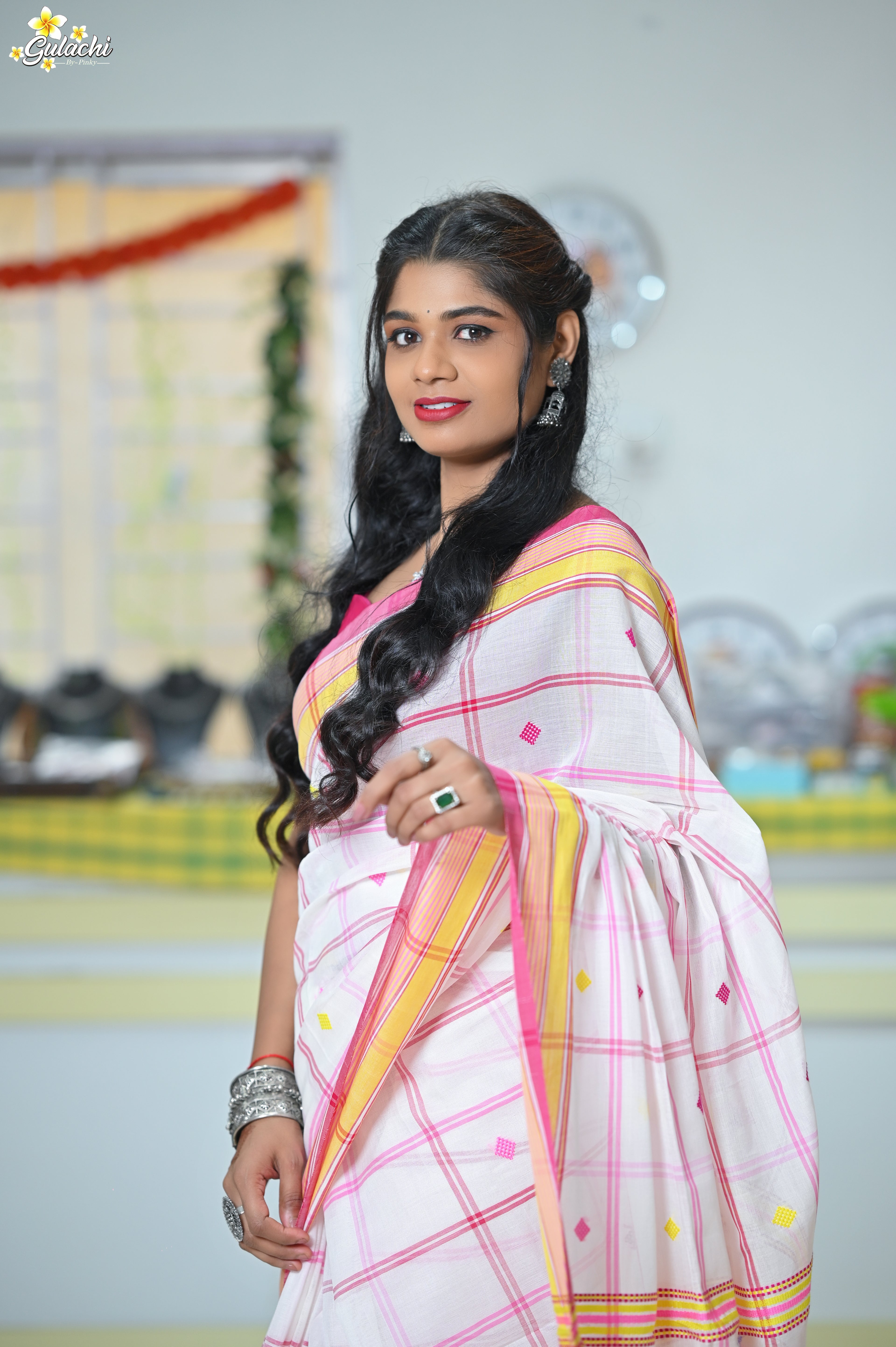 Mercerised Cotton Jhal Saree