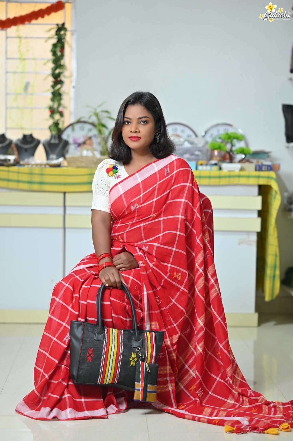 Handloom Cotton Jhal Saree