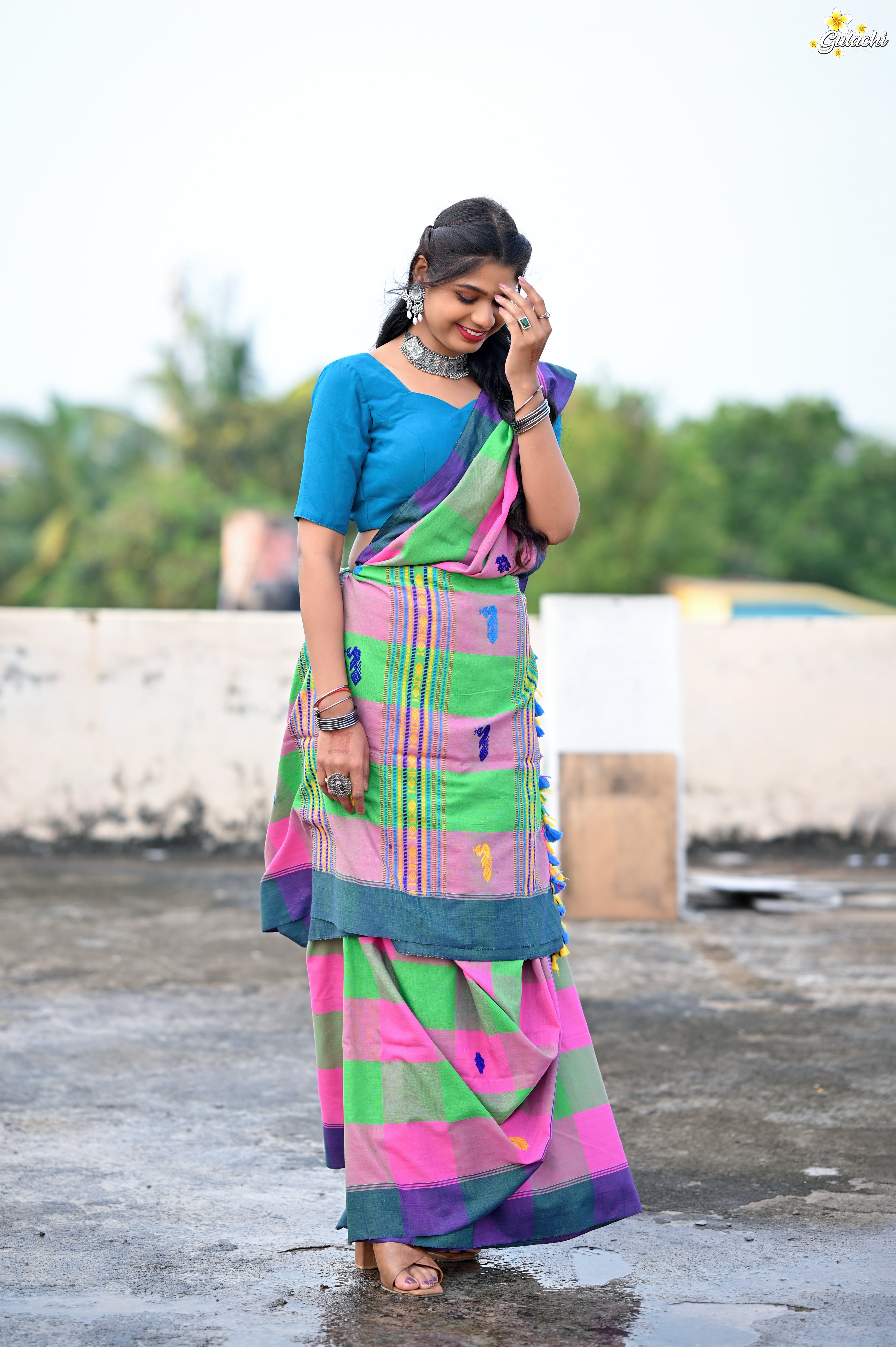 Mercerised Cotton Premium Jhal Saree