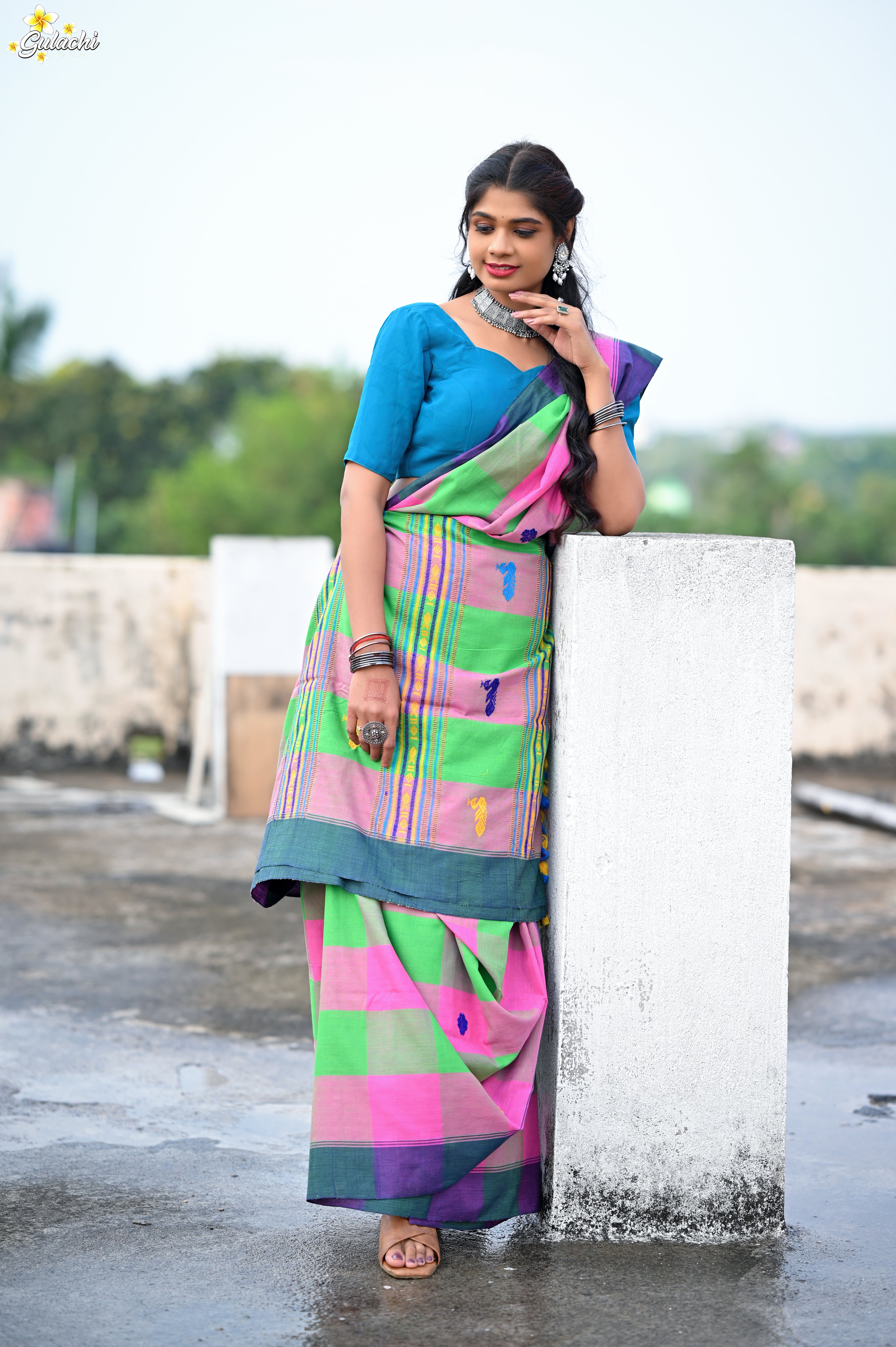 Mercerised Cotton Premium Jhal Saree