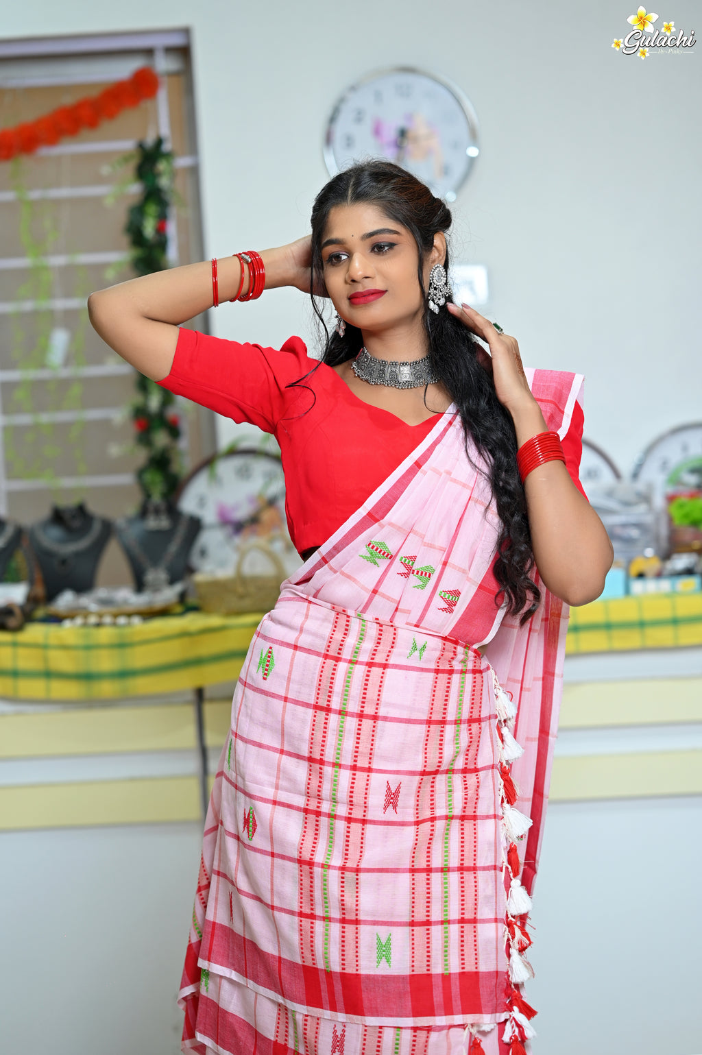 Handloom Cotton Jhal Saree