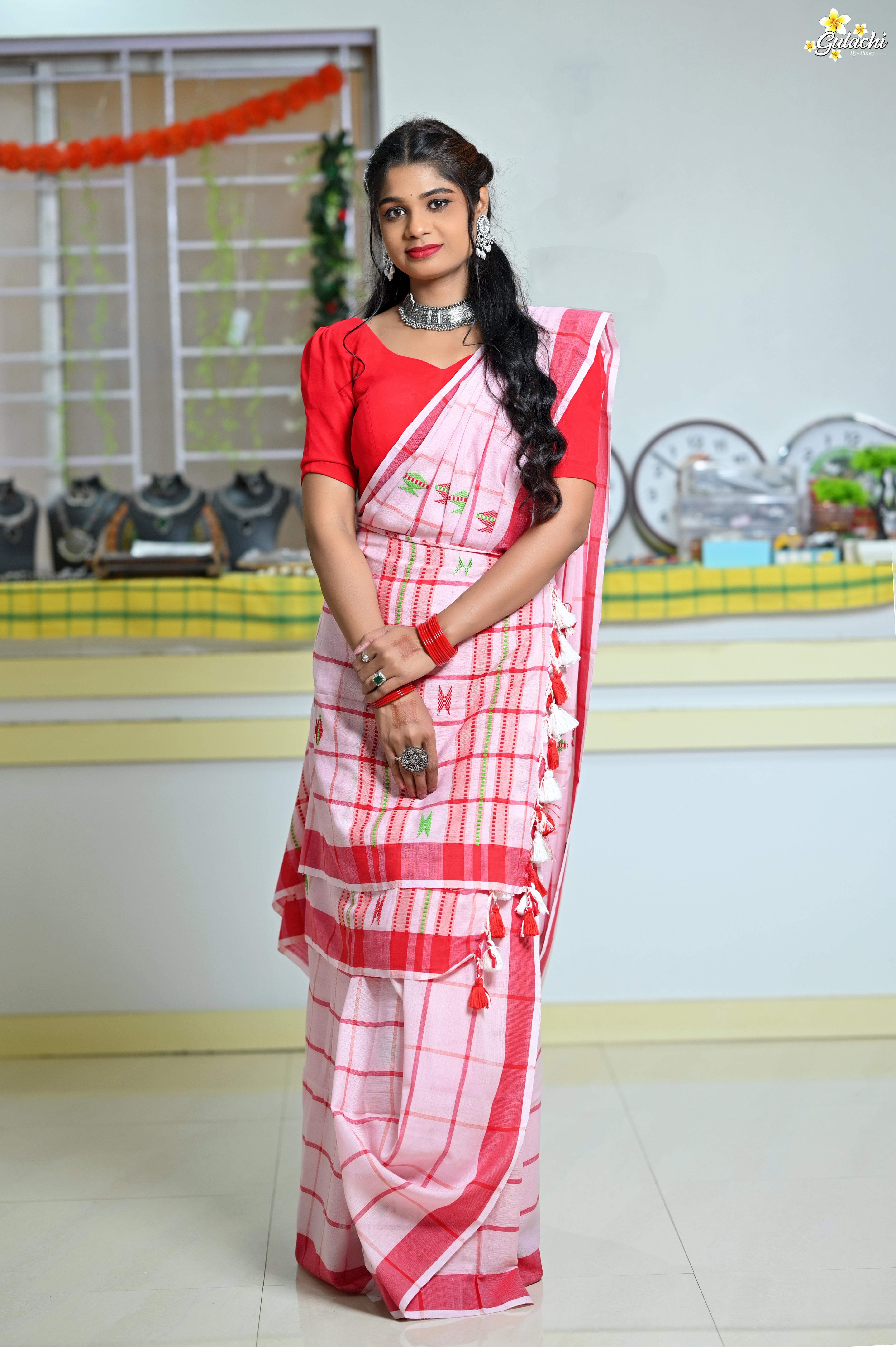 Handloom Cotton Jhal Saree