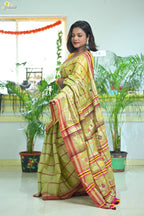 Tissue Cotton Jhal Saree