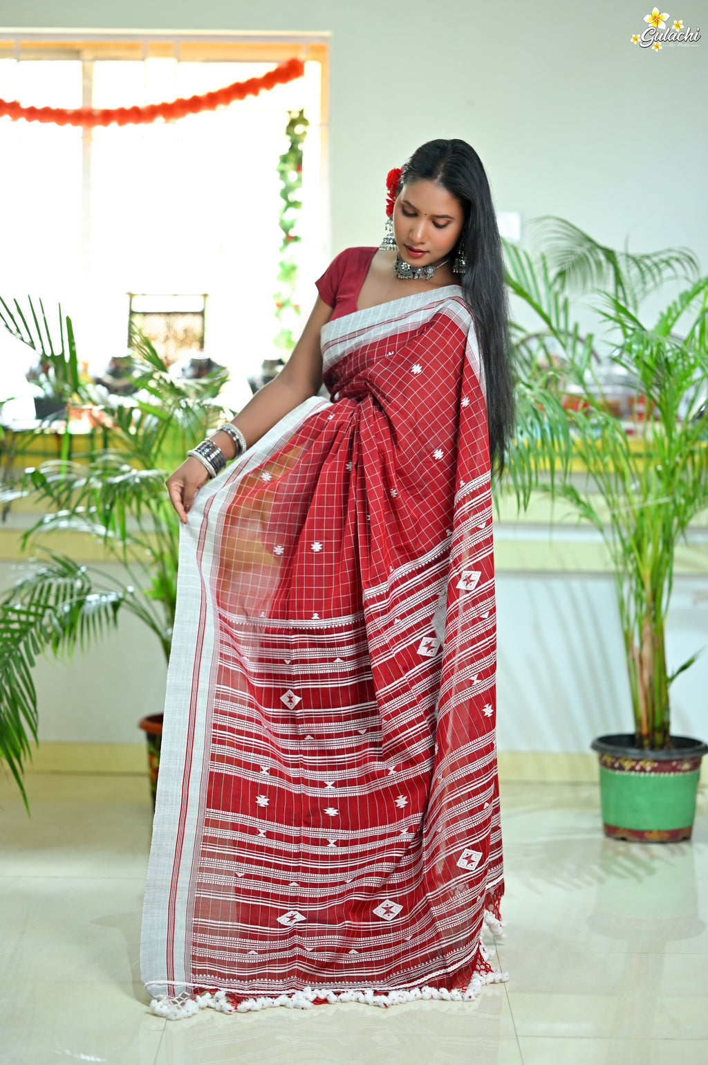 Mercerised Tribal Fusion Saree