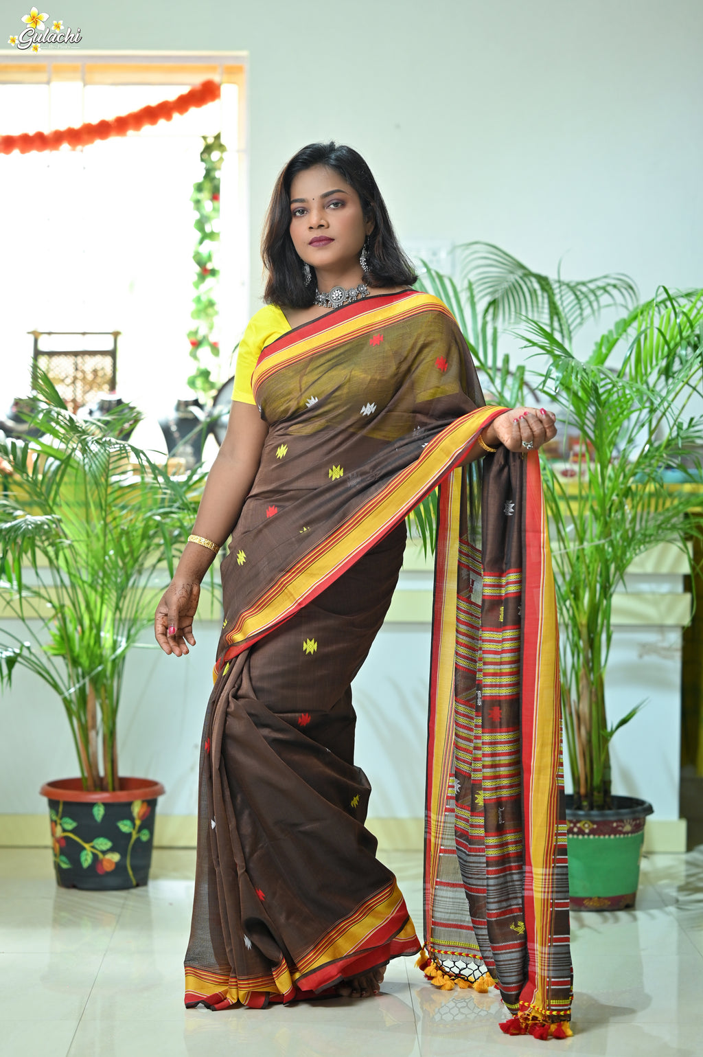 Mercerised Tribal Fusion Saree