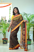Mercerised Tribal Fusion Saree