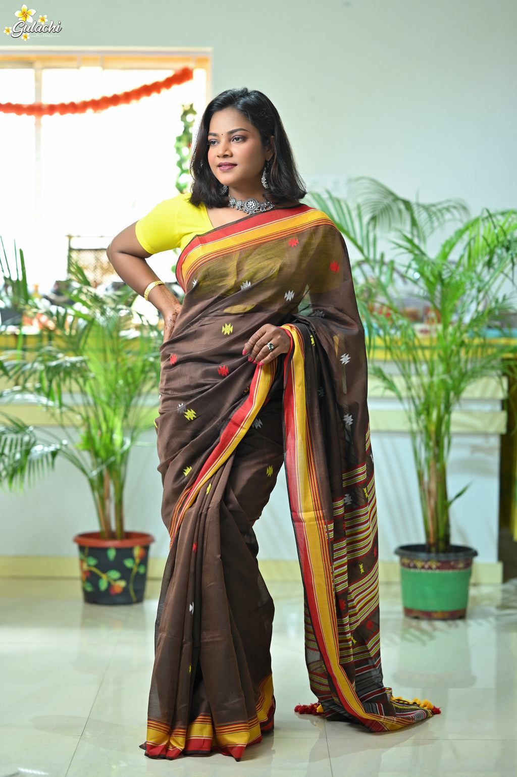 Mercerised Tribal Fusion Saree