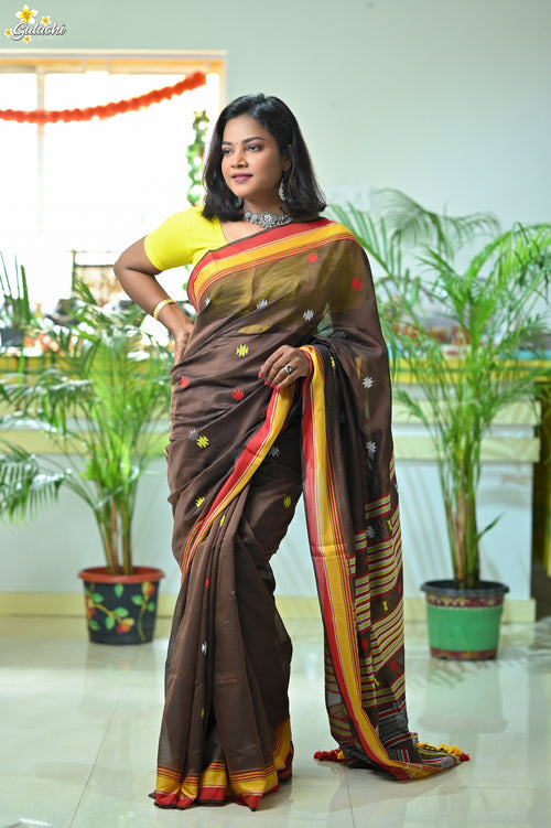 Mercerised Tribal Fusion Saree
