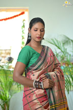Tissue Cotton Jhal Saree