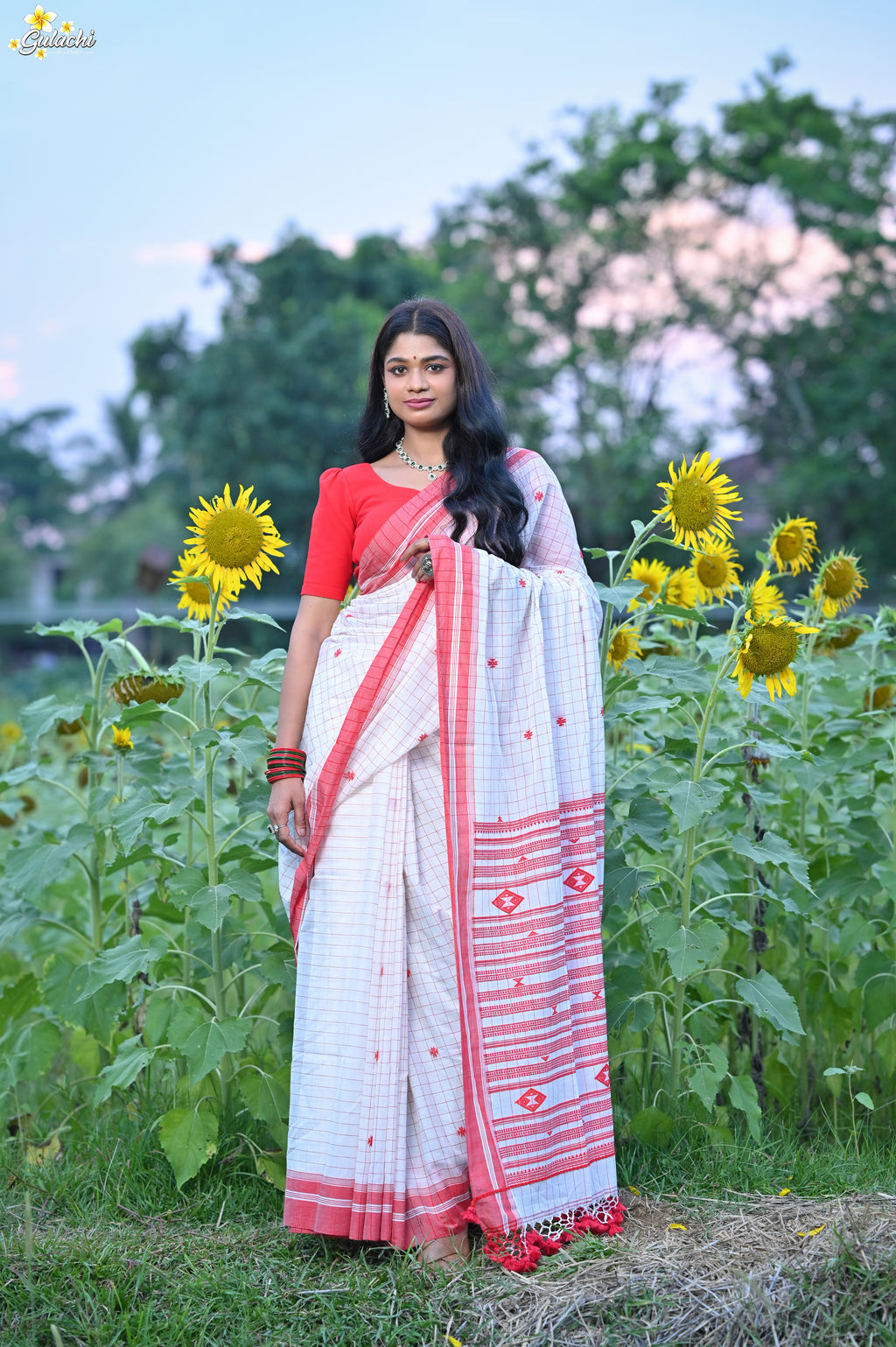 Mercerised Tribal Fusion Saree