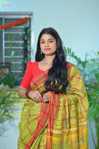 Tissue Cotton Jhal Saree