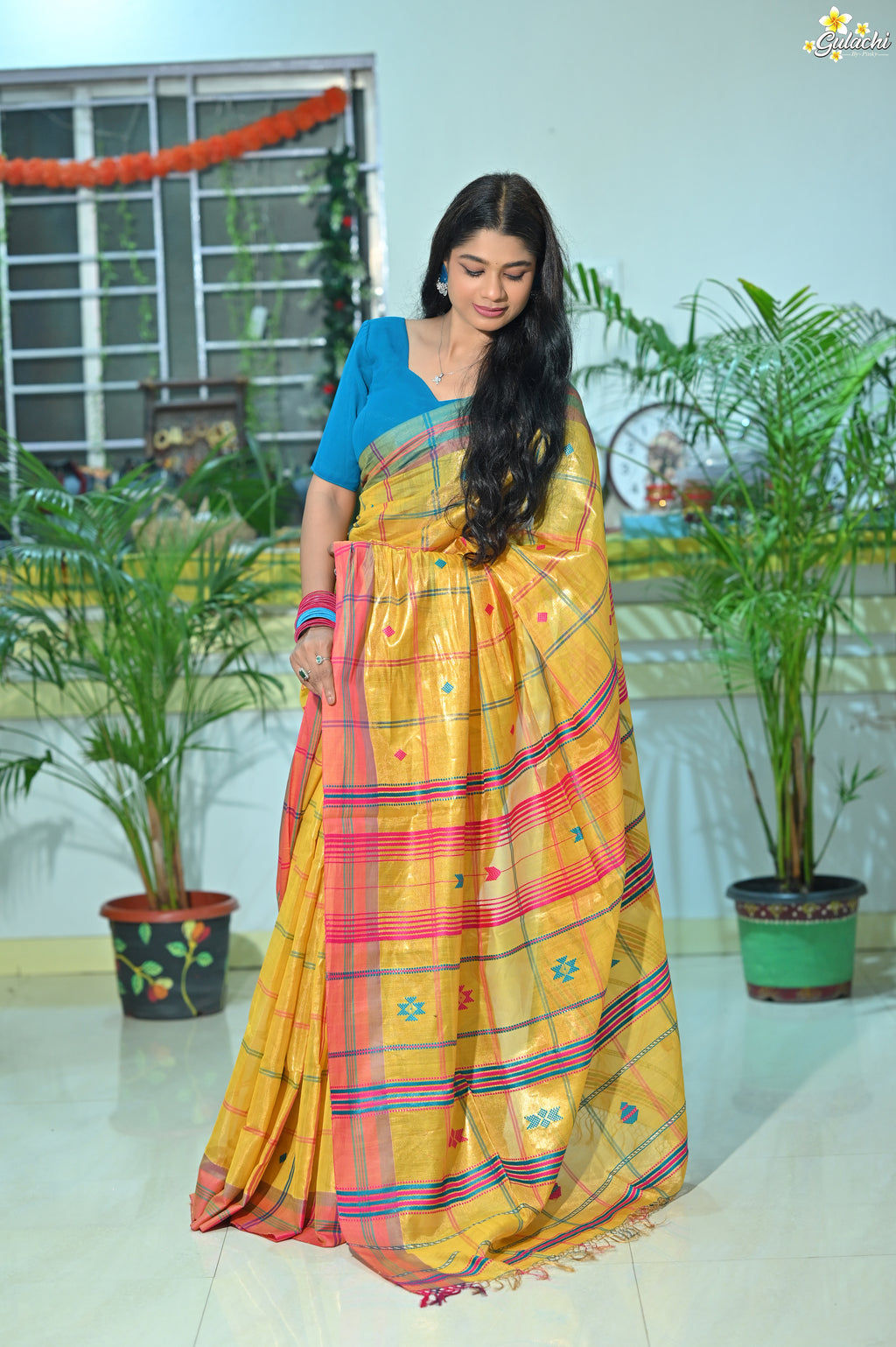 Tissue Zari Jhal Saree