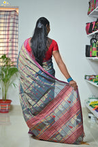 Tissue Cotton Jhal Saree