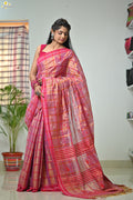 Tissue Cotton Jhal Saree