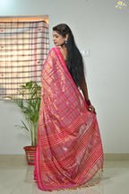 Tissue Cotton Jhal Saree