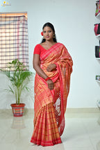 Tissue Cotton Jhal Saree