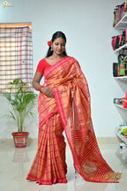 Tissue Cotton Jhal Saree