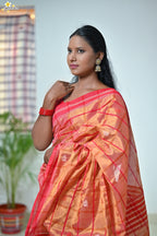 Tissue Cotton Jhal Saree