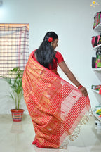 Tissue Cotton Jhal Saree