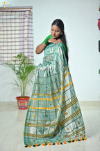 Tissue Cotton Jhal Saree