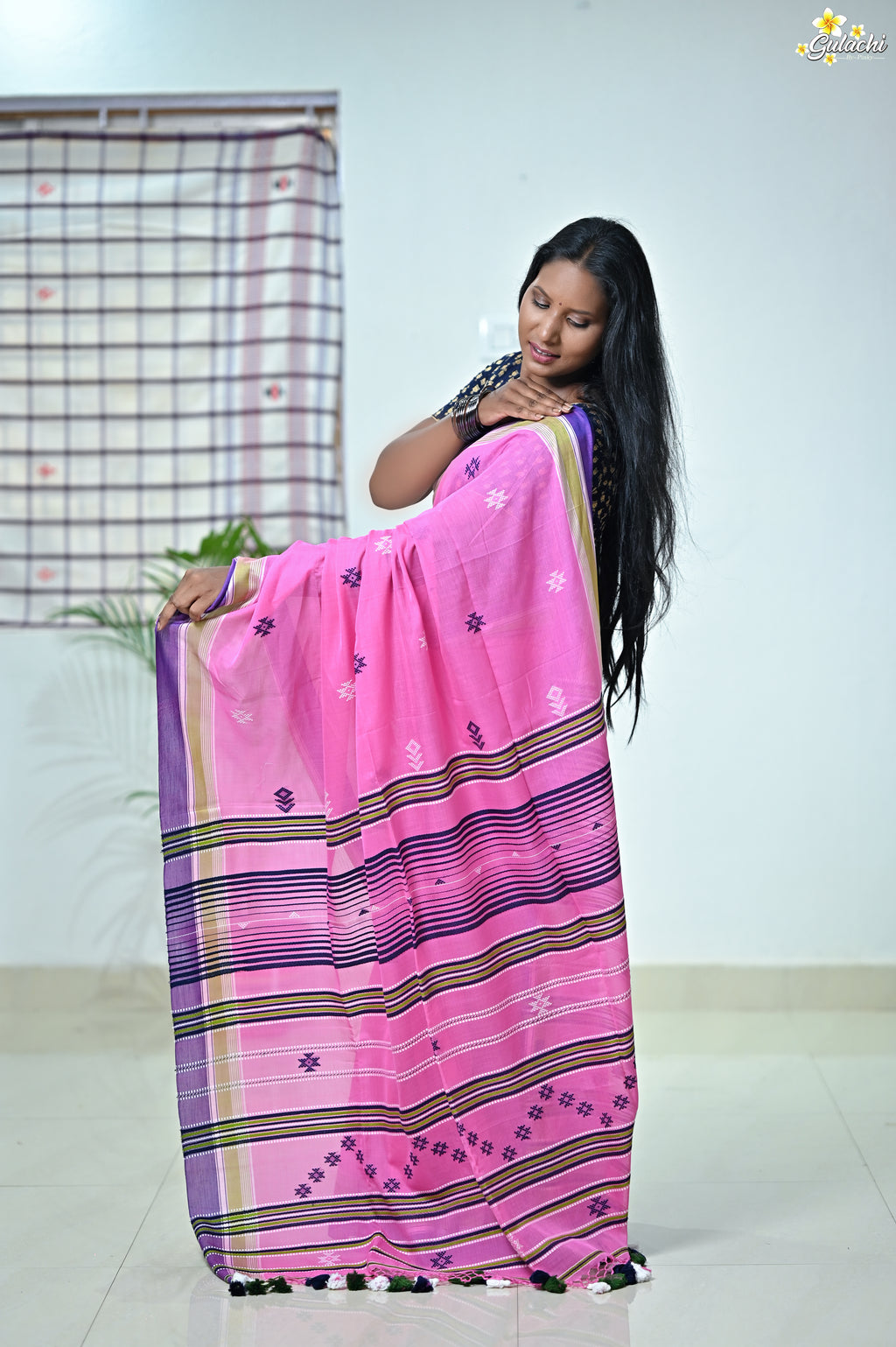 Mercerised Tribal Fusion Saree