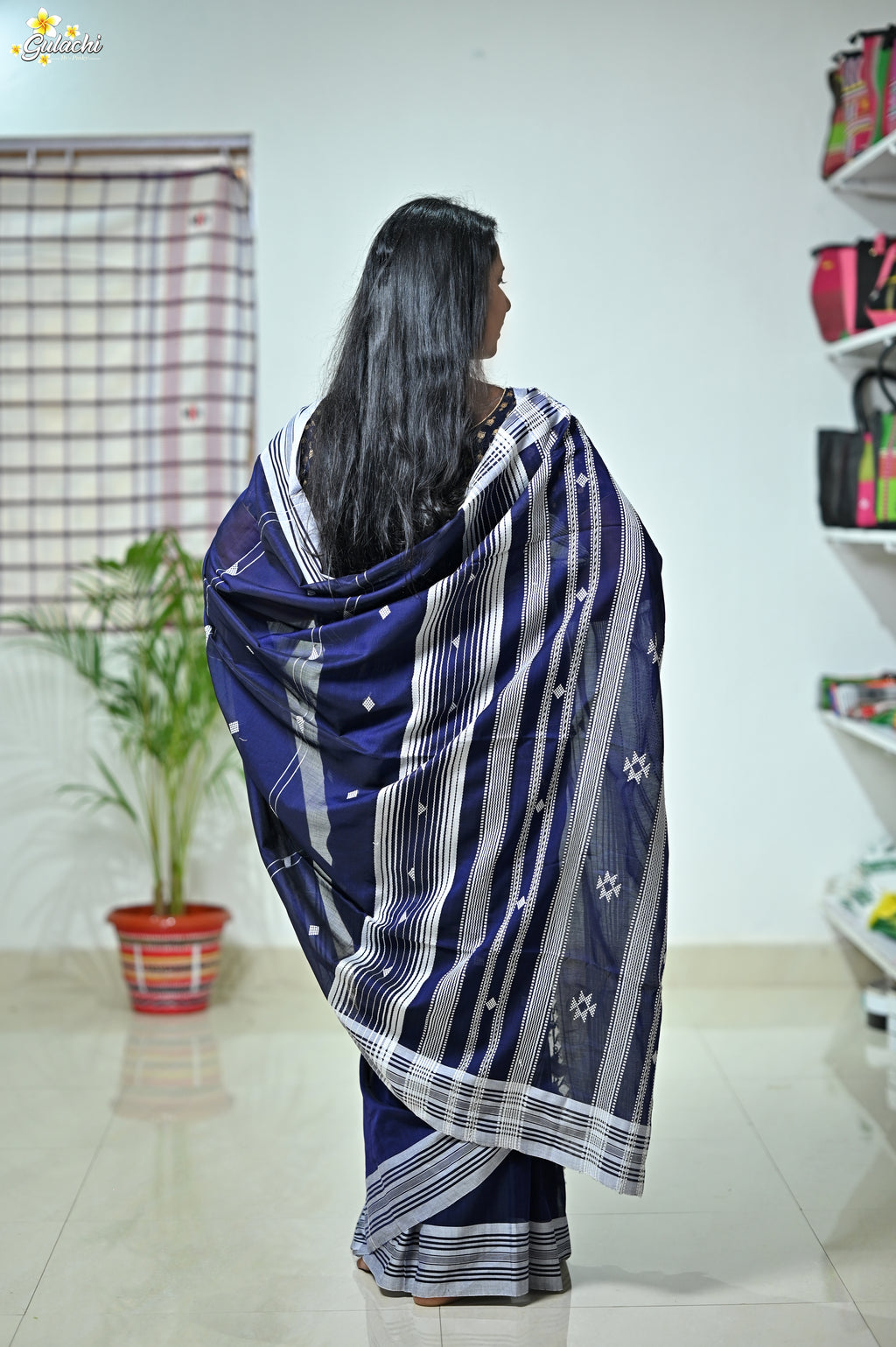 Mercerised Tribal Fusion Saree