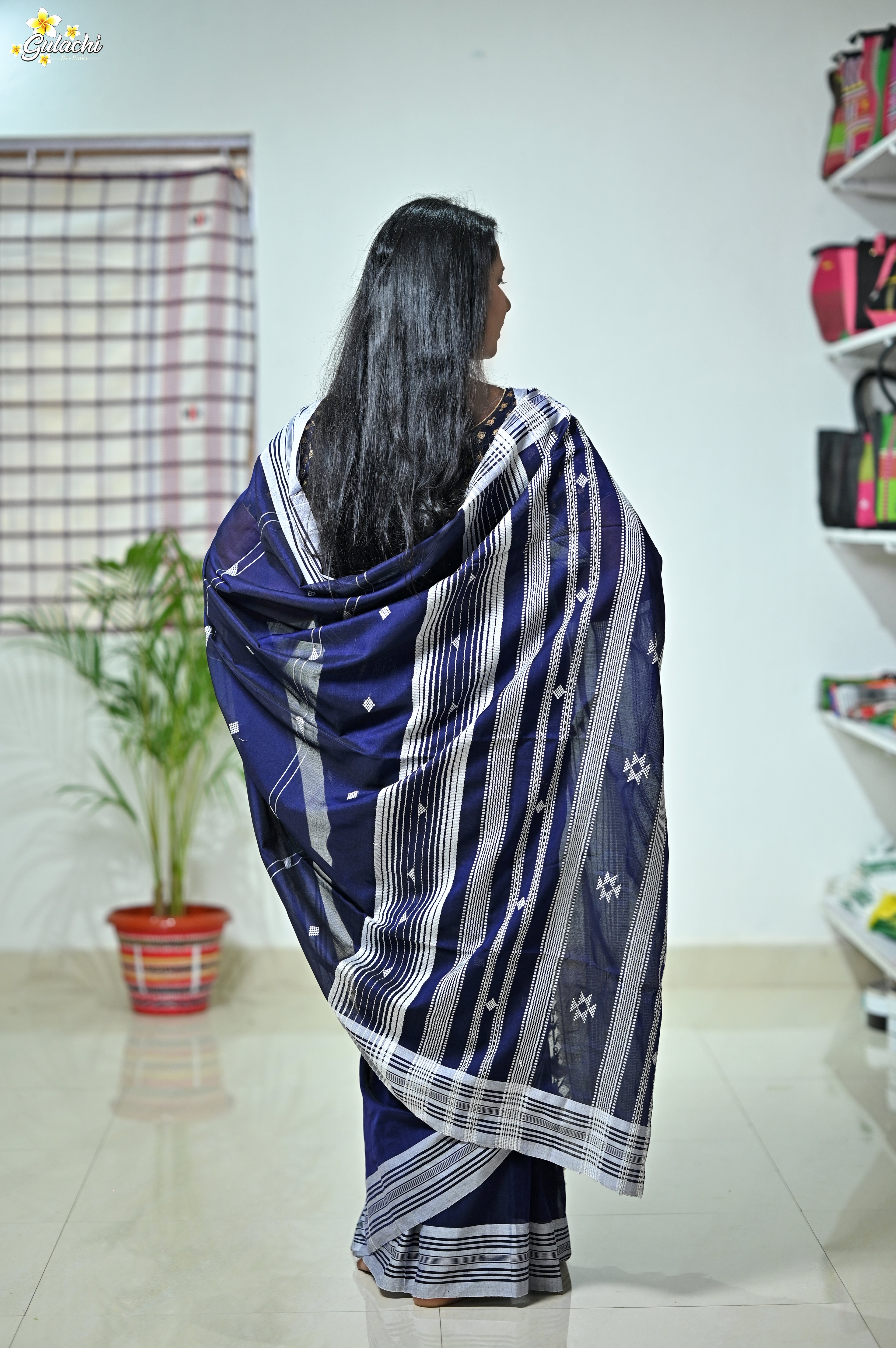 Mercerised Tribal Fusion Saree