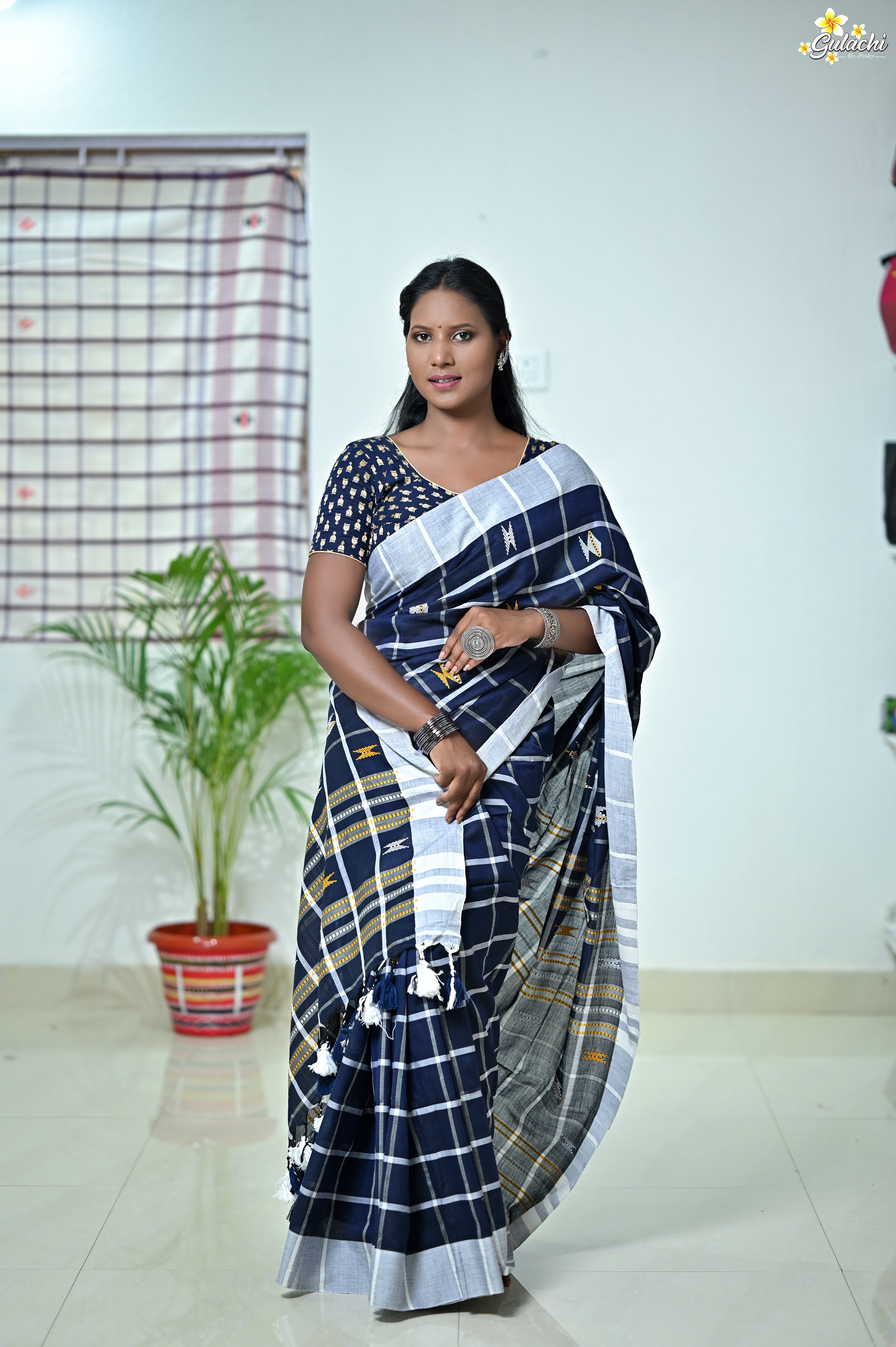 Handloom Cotton Jhal Saree