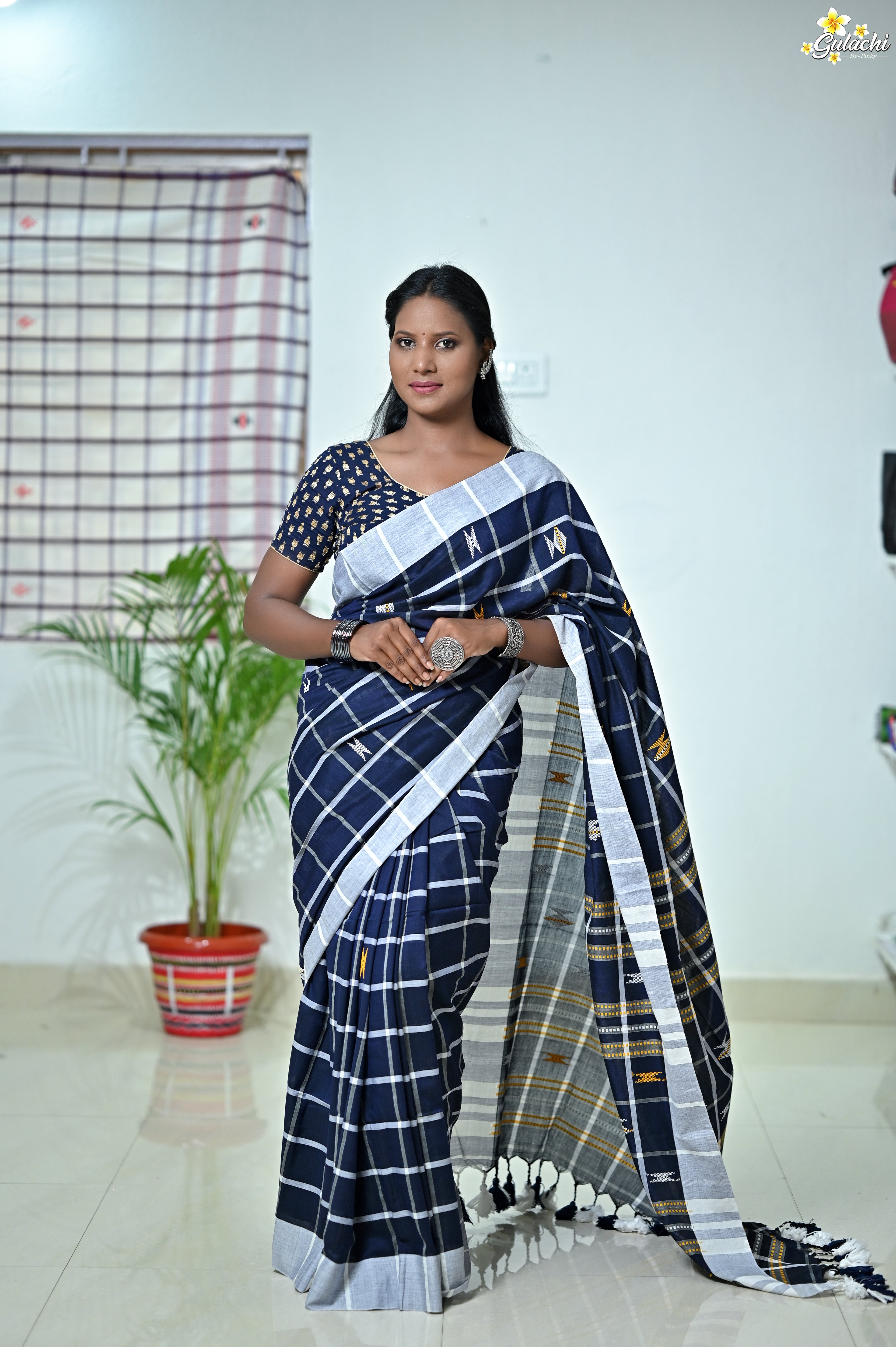 Handloom Cotton Jhal Saree