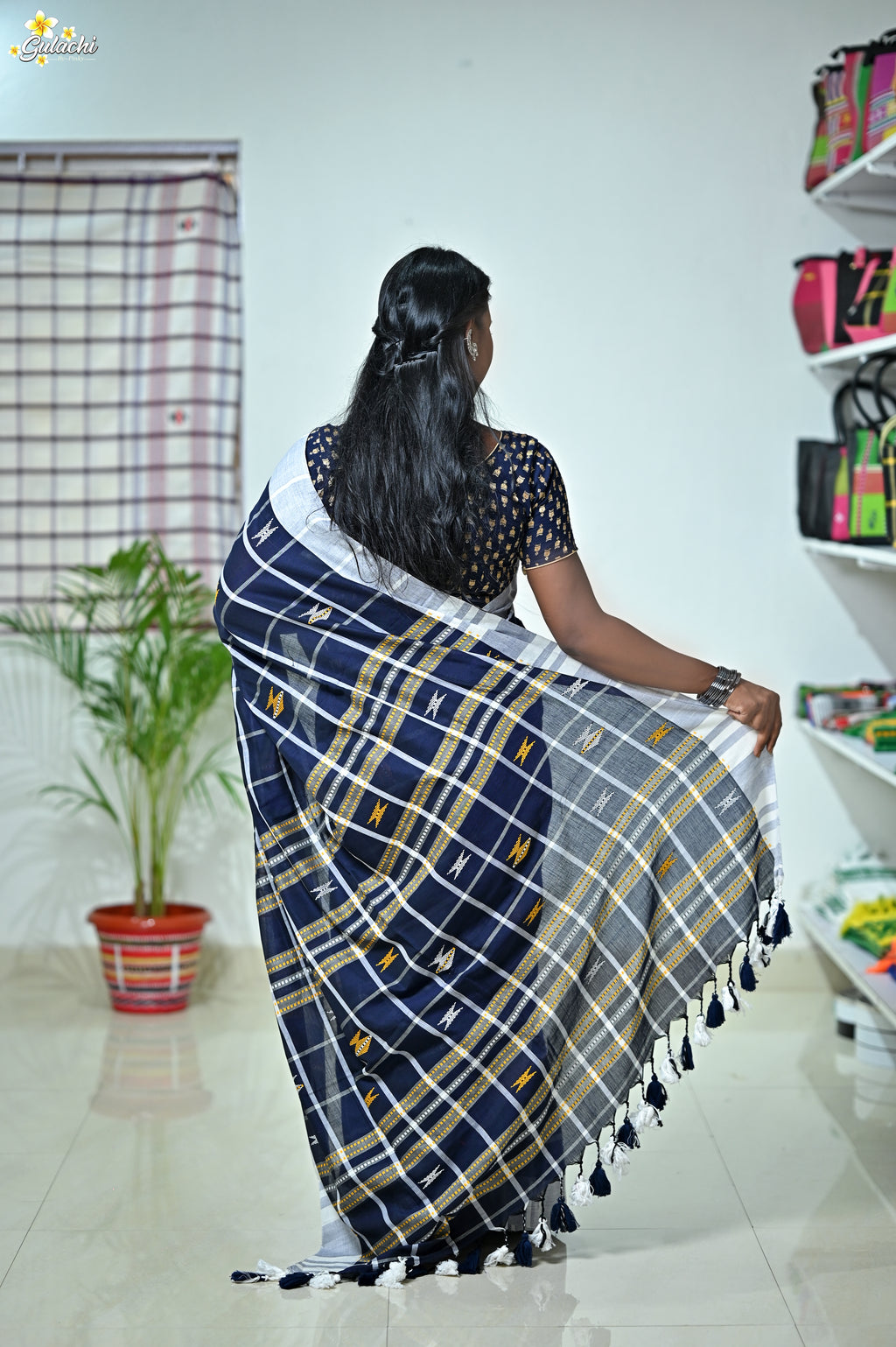 Handloom Cotton Jhal Saree