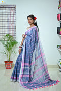 Mercerised Cotton Jhal Saree