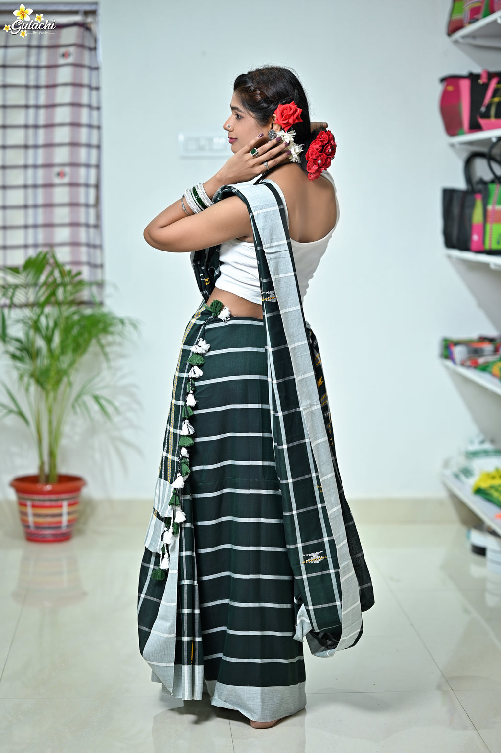 Handloom Cotton Jhal Saree