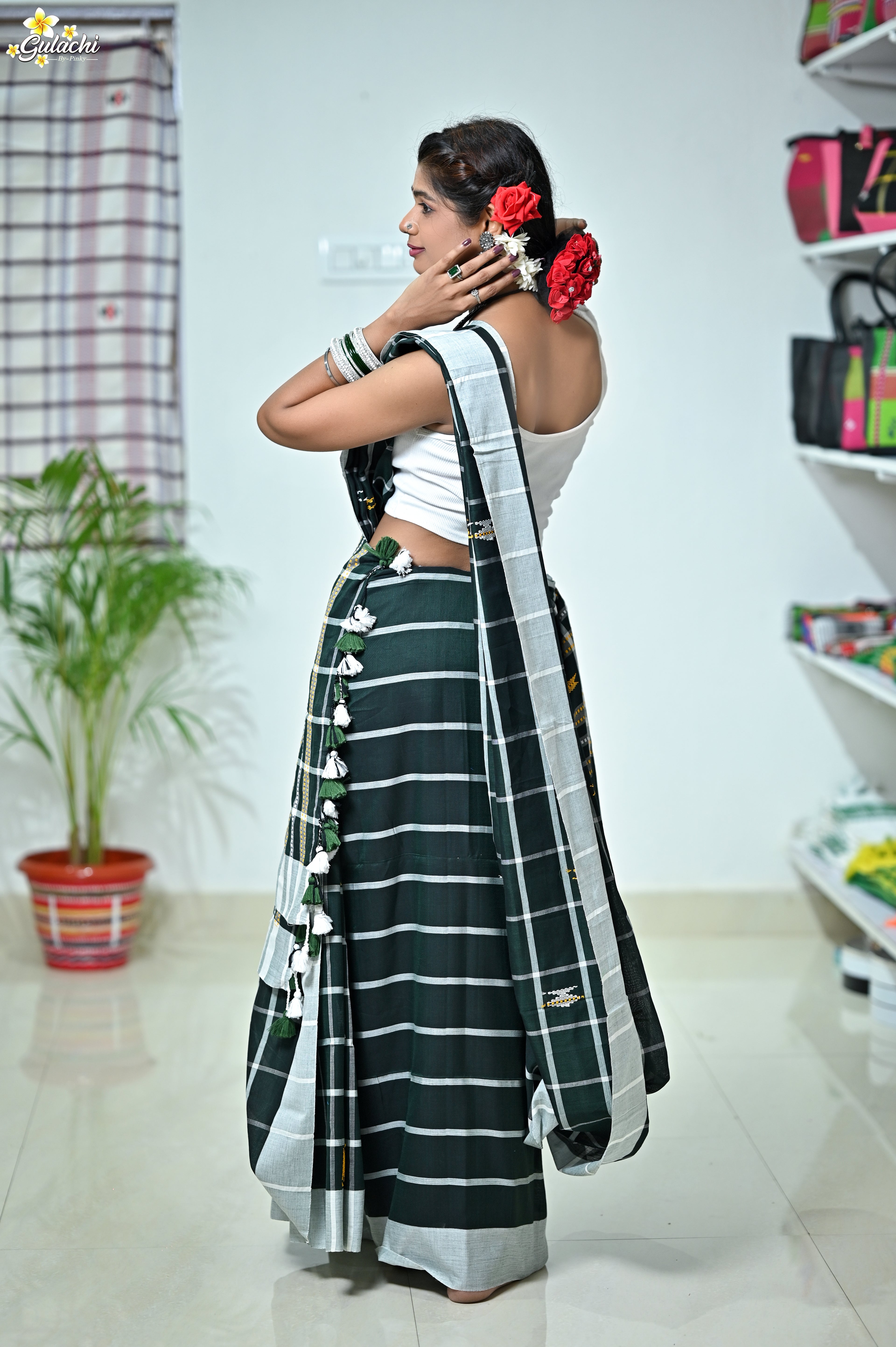 Handloom Cotton Jhal Saree