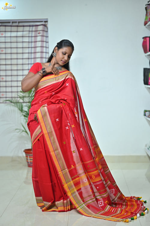 Mercerised Tribal Fusion Saree