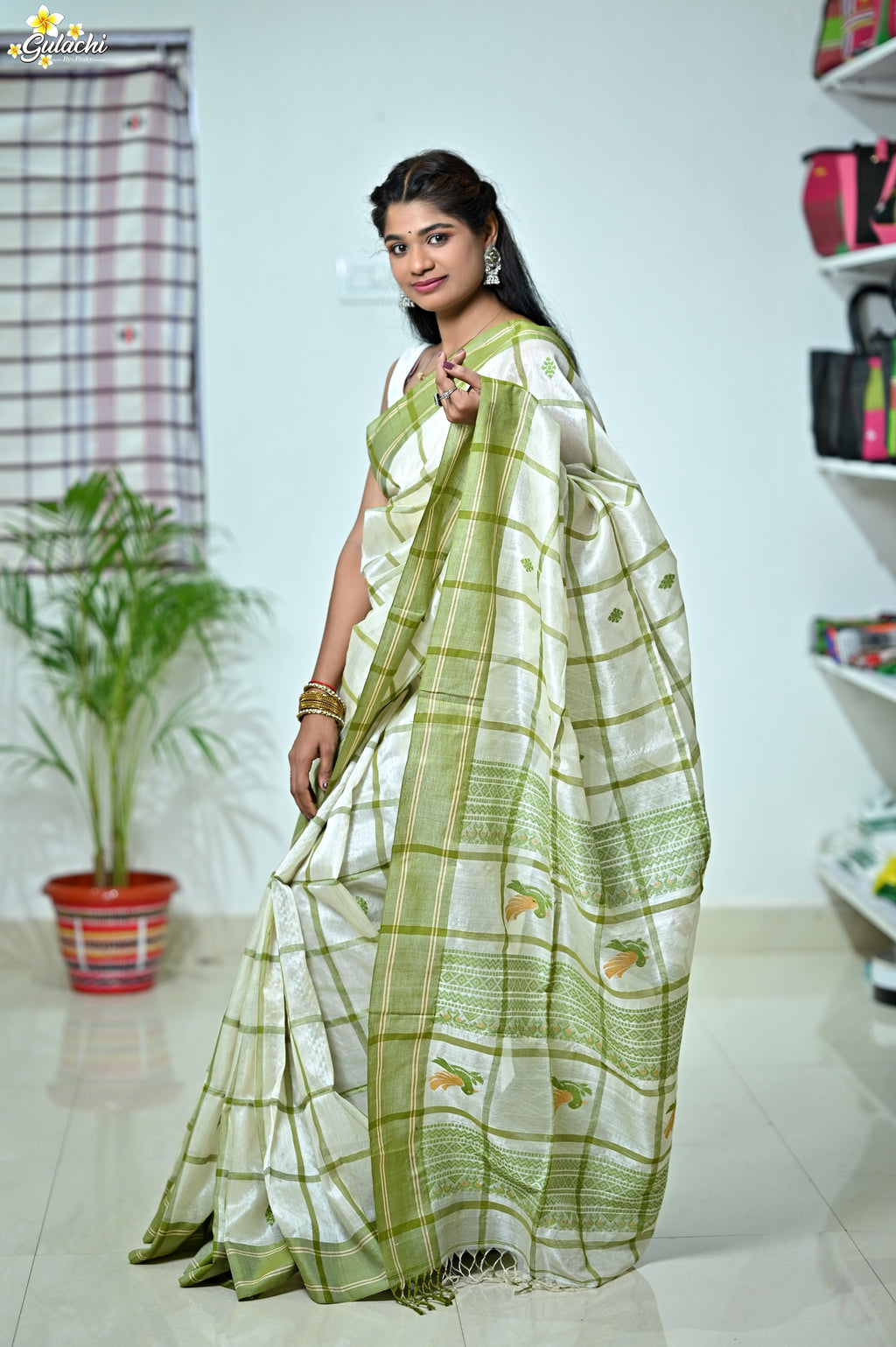 Tussar Silk Jhal Saree.