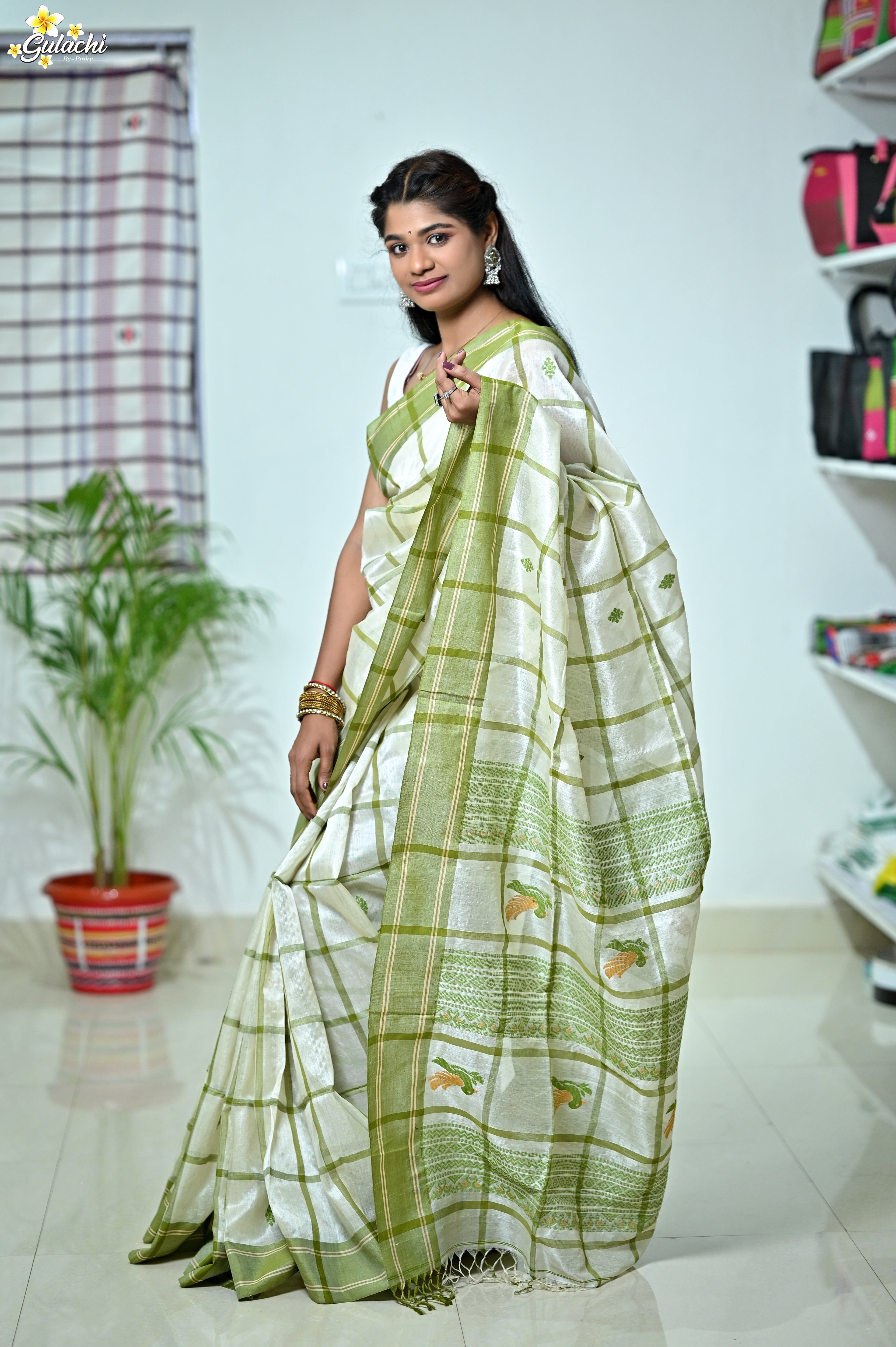 Tussar Silk Jhal Saree.