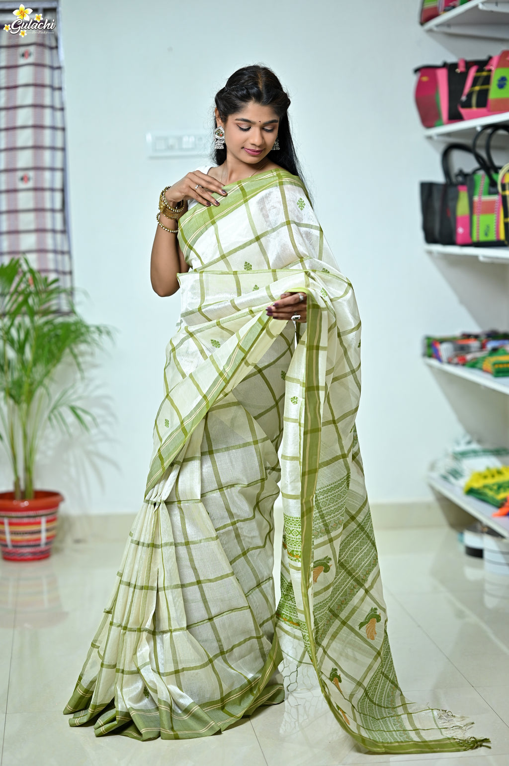 Tussar Silk Jhal Saree.