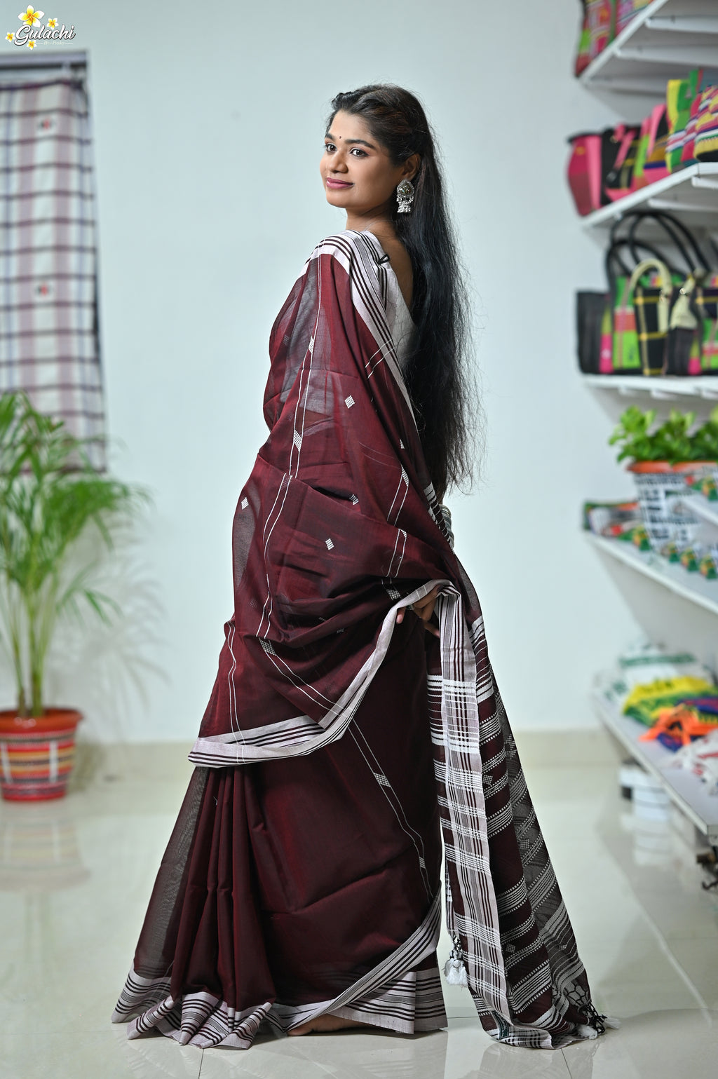 Mercerised Tribal Fusion Saree