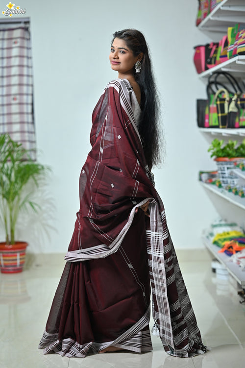 Mercerised Tribal Fusion Saree