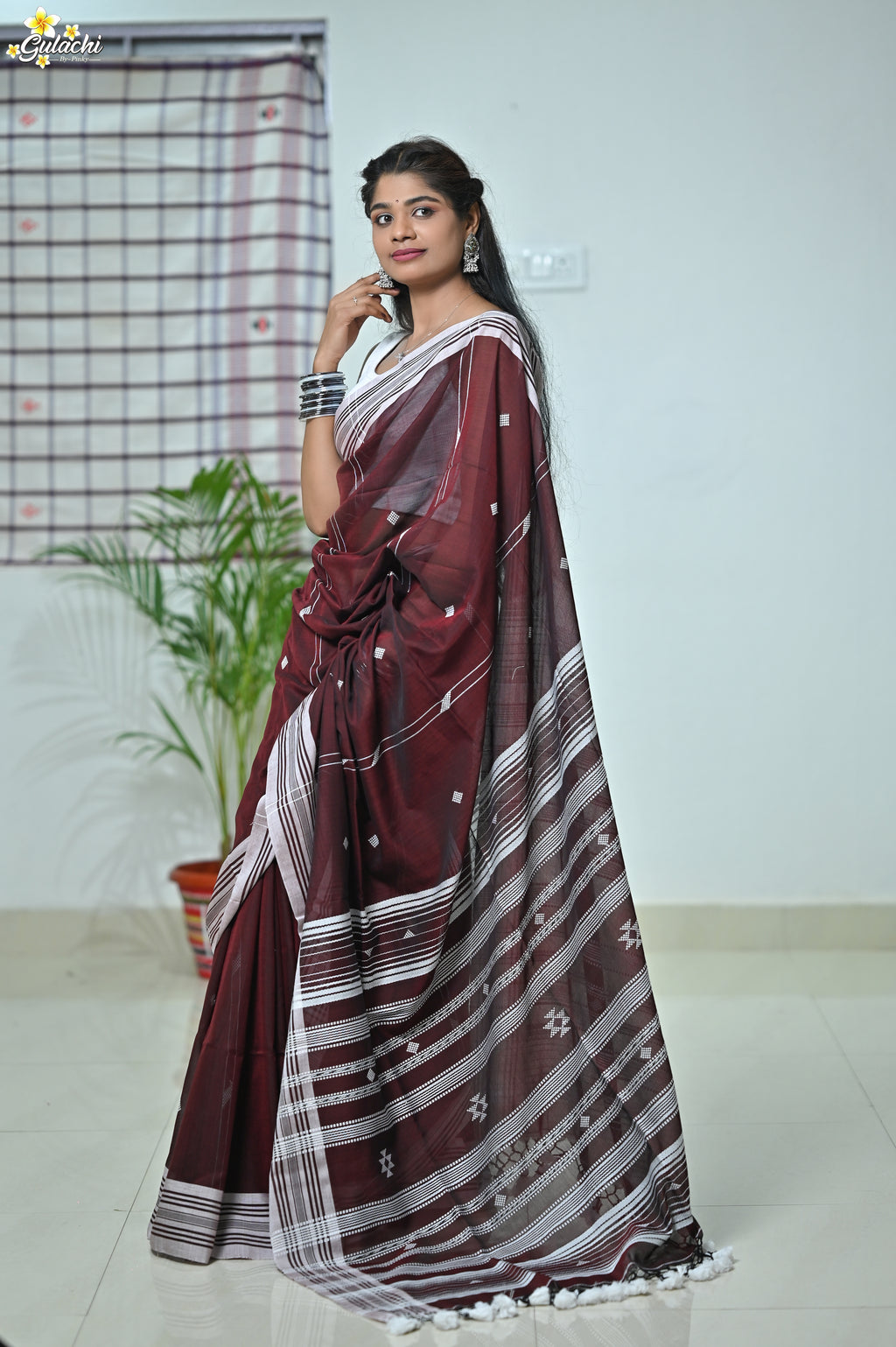 Mercerised Tribal Fusion Saree