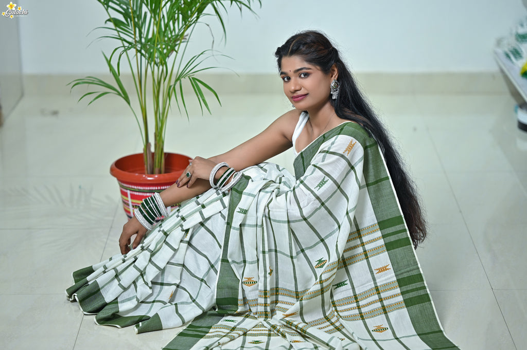 Handloom Cotton Jhal Saree